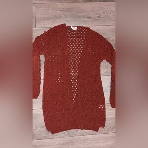 Sienna Sky Size Small Long Sleeved Open Front Cardigan Chunky Knot Buttery Soft